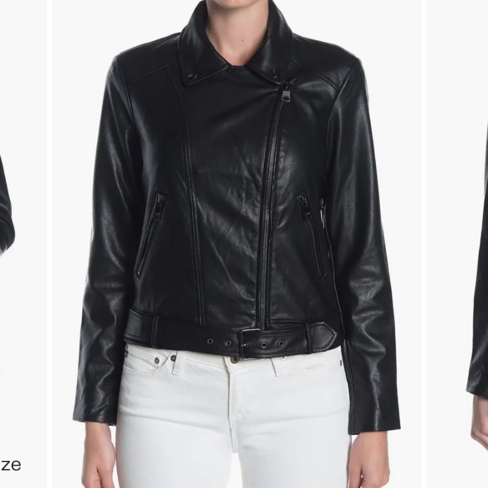 “Faux leather Moto jacket”